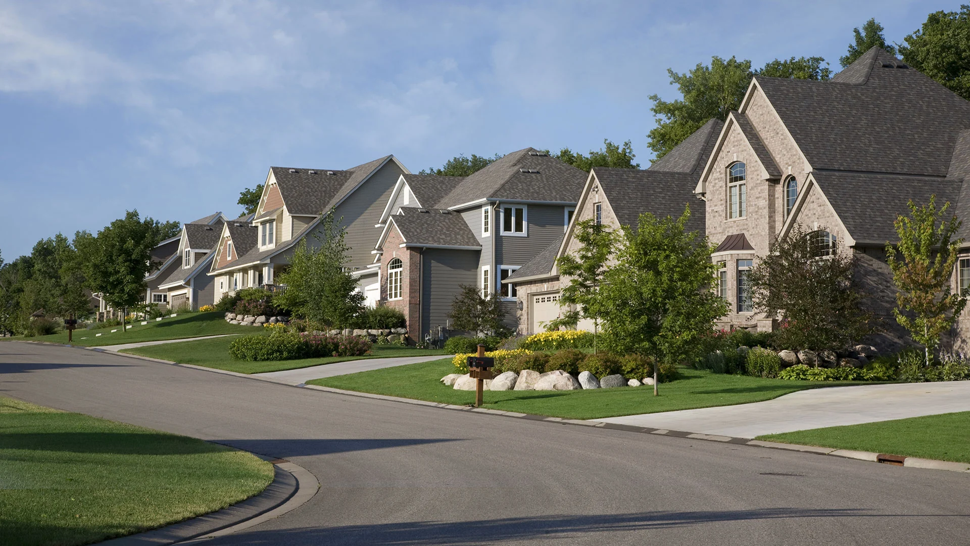 A few homes in a neighborhood in Elkhorn, NE. 