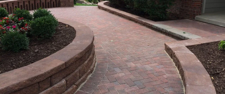 Pavement design on walkways near Gretna, Nebraska.