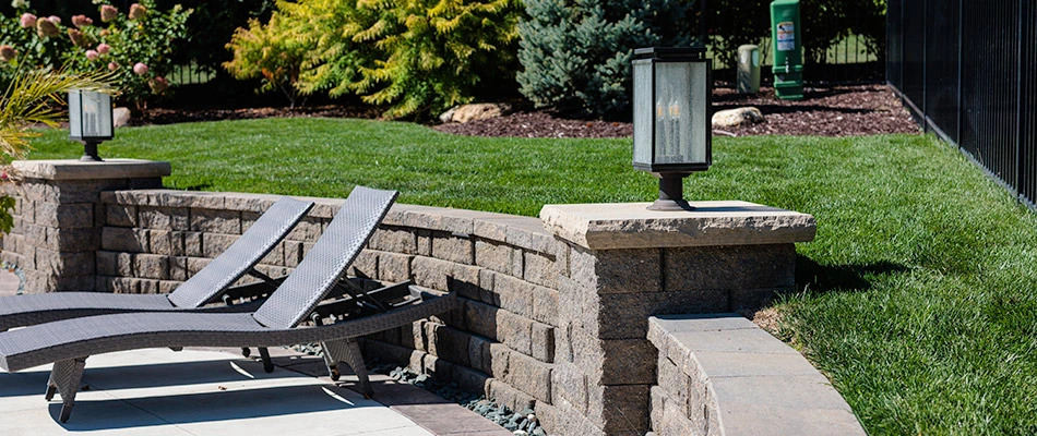 Lighting installed in backyard in Omaha, NE.